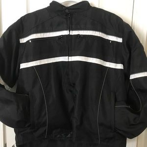 Women Bilt BLT 2 black full zip vented armored motorcycle jacket 3XL bust 50”